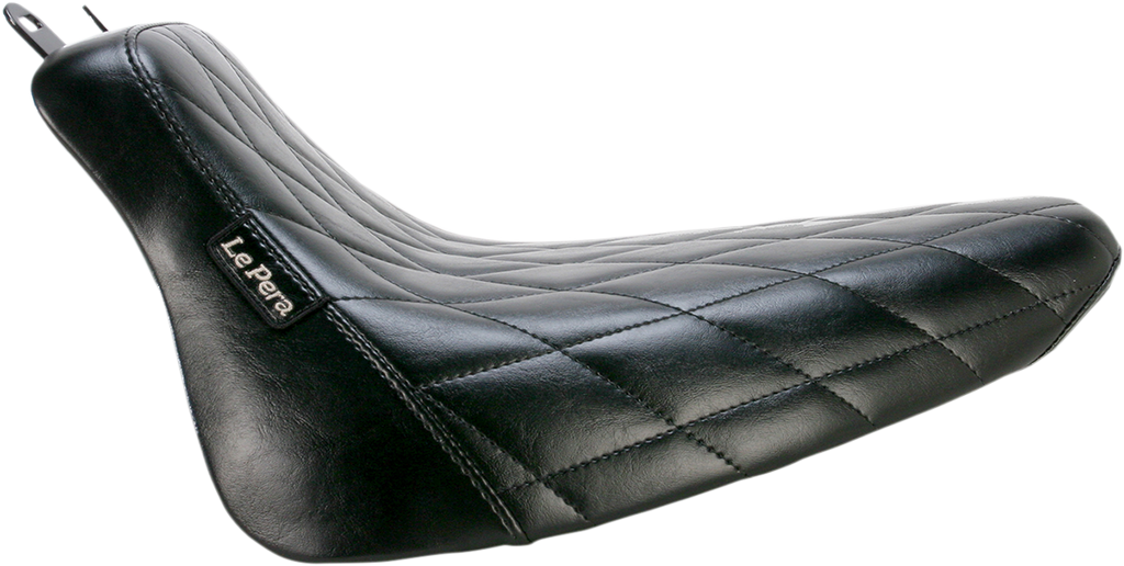 LE PERA Bare Bones Solo Seat - Diamond Stitch - Black - FLST '08-'17 LXE-007DM — image 1