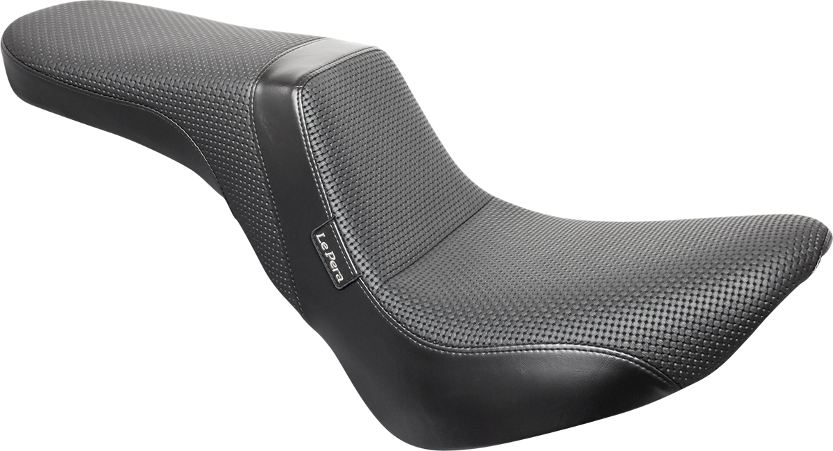 LE PERA Daytona 2-Up Seat - Without Backrest - Basketweave - Black - FX/FL '18-'25 LY-543BW — image 1