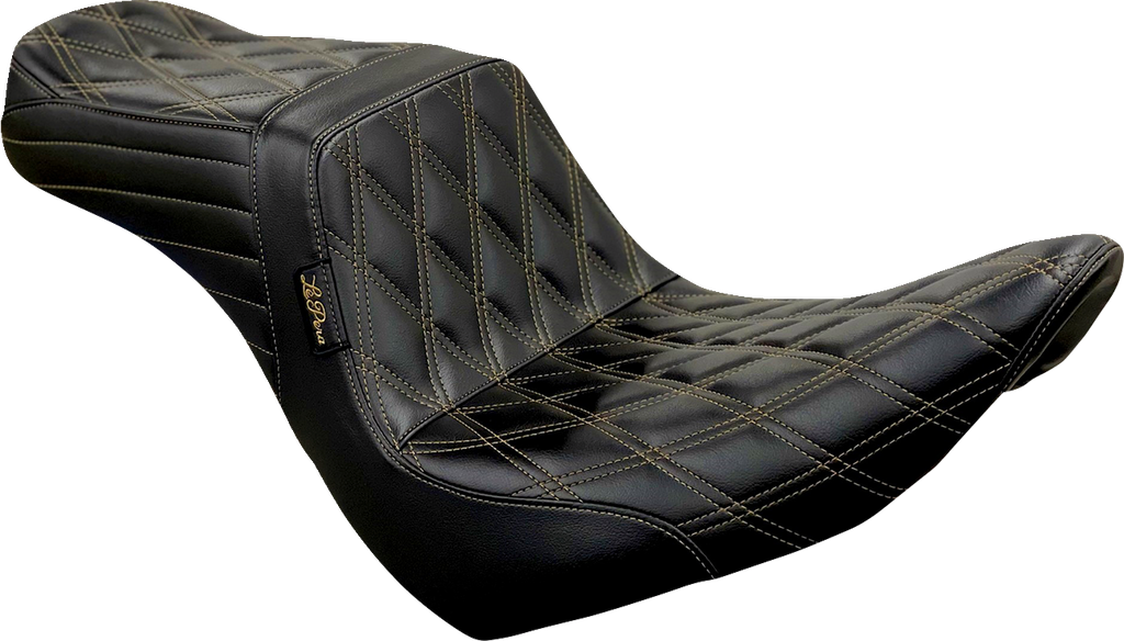 LE PERA Tailwhip Seat - Diamond w/ Chestnut Stitching - Black - FXLR/FLSB '18-'23 LYR-580DD-CHET — image 1