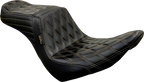 LE PERA Tailwhip Seat - Diamond w/ Chestnut Stitching - Black - FXLR/FLSB '18-'23 LYR-580DD-CHET — image 1