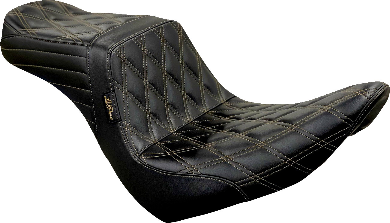 LE PERA Tailwhip Seat - Diamond w/ Chestnut Stitching - Black - FXLR/FLSB '18-'23 LYR-580DD-CHET — image 1