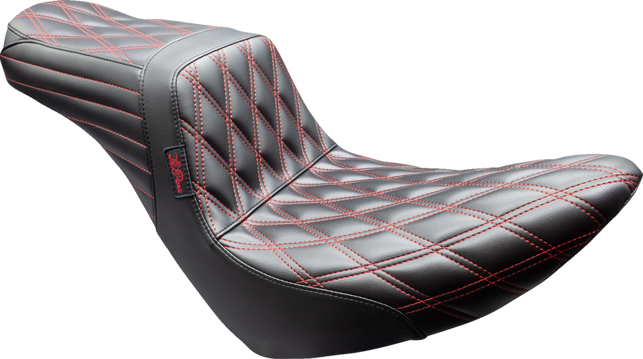 LE PERA Tailwhip Seat - Black - Double Diamond - Red Stitch - FX/FL '18-'25 LYR-580DD-R01 — image 1