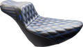 LE PERA Tailwhip Daddy Long Legs Seat - Black - Double Diamond - Blue Stitch - FL/FX '18-'25 LYR-580DLDD-BE01 — image 1