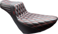LE PERA Tailwhip Daddy Long Legs Seat - Black - Double Diamond - Red Stitch - FL/FX '18-'25 LYR-580DLDD-R01 — image 1
