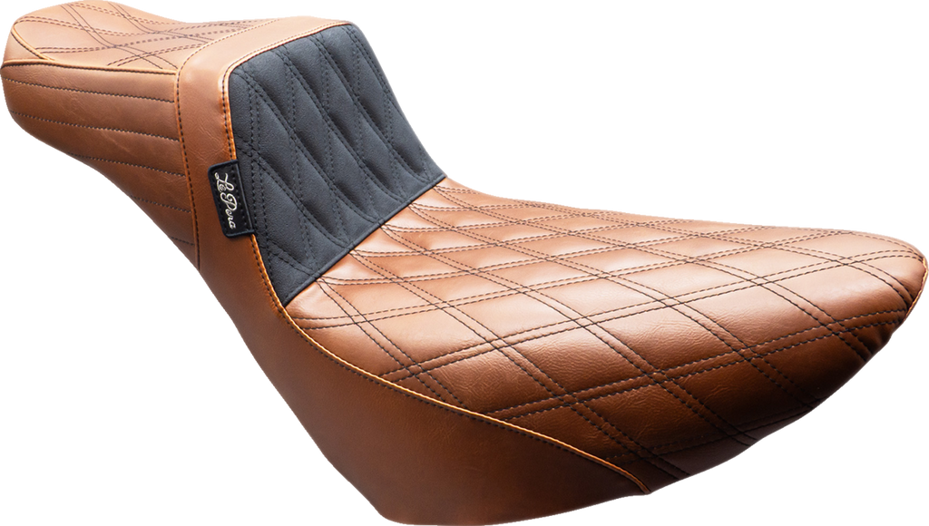 LE PERA Tailwhip Daddy Long Legs Seat - Brown - Double Diamond - Black Stitch - FL/FX '18-'25 LYR-580DLTDV01 — image 1