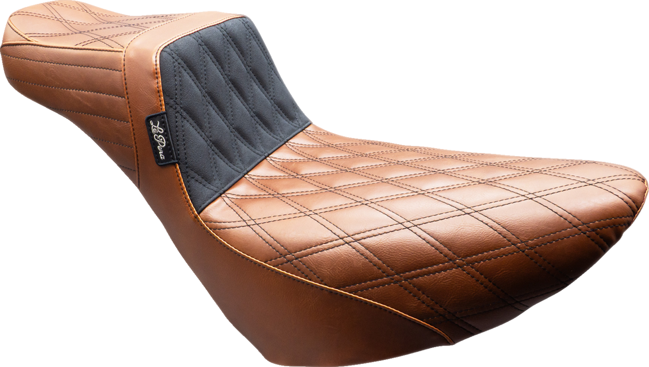 LE PERA Tailwhip Daddy Long Legs Seat - Brown - Double Diamond - Black Stitch - FL/FX '18-'25 LYR-580DLTDV01 — image 1