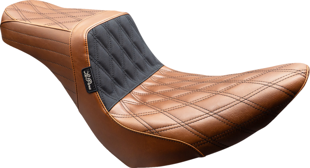 LE PERA Tailwhip Seat - Brown - Double Diamond - Black Stitch - FX/FL '18-'25 LYR-580TDV01 — image 1