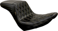 LE PERA Kickflip Seat - Diamond w/Chestnut Stitching - Black - Softail '18-'23 LYR-590DD-CHET — image 1