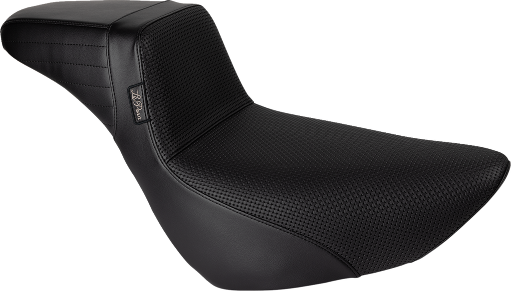 LE PERA Kickflip Daddy Long Legs Low Rider Seat - Basket Weave - Black - FL/FX '18-'24 LYR-590DLBW — image 1