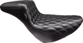 LE PERA Kickflip Daddy Long Legs Low Rider Seat - Double Diamond - Black - FL/FX '18-'24 LYR-590DLDD — image 1