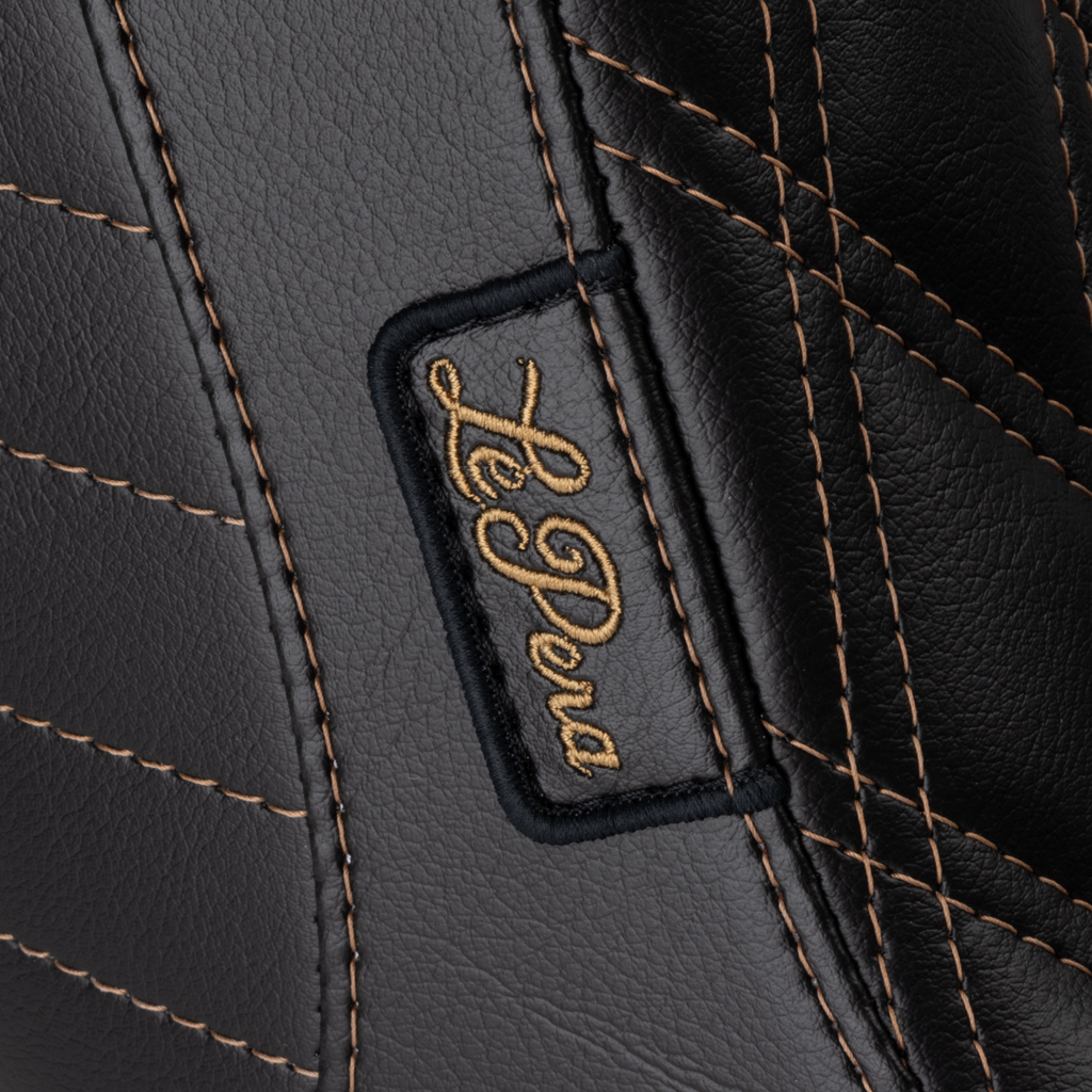 LE PERA Tailwhip Up Front Seat - Double Diamond w/ Chestnut Thread - Black - FLSB/FXLR '18-'24 LYRU-580DD-CHET — image 2