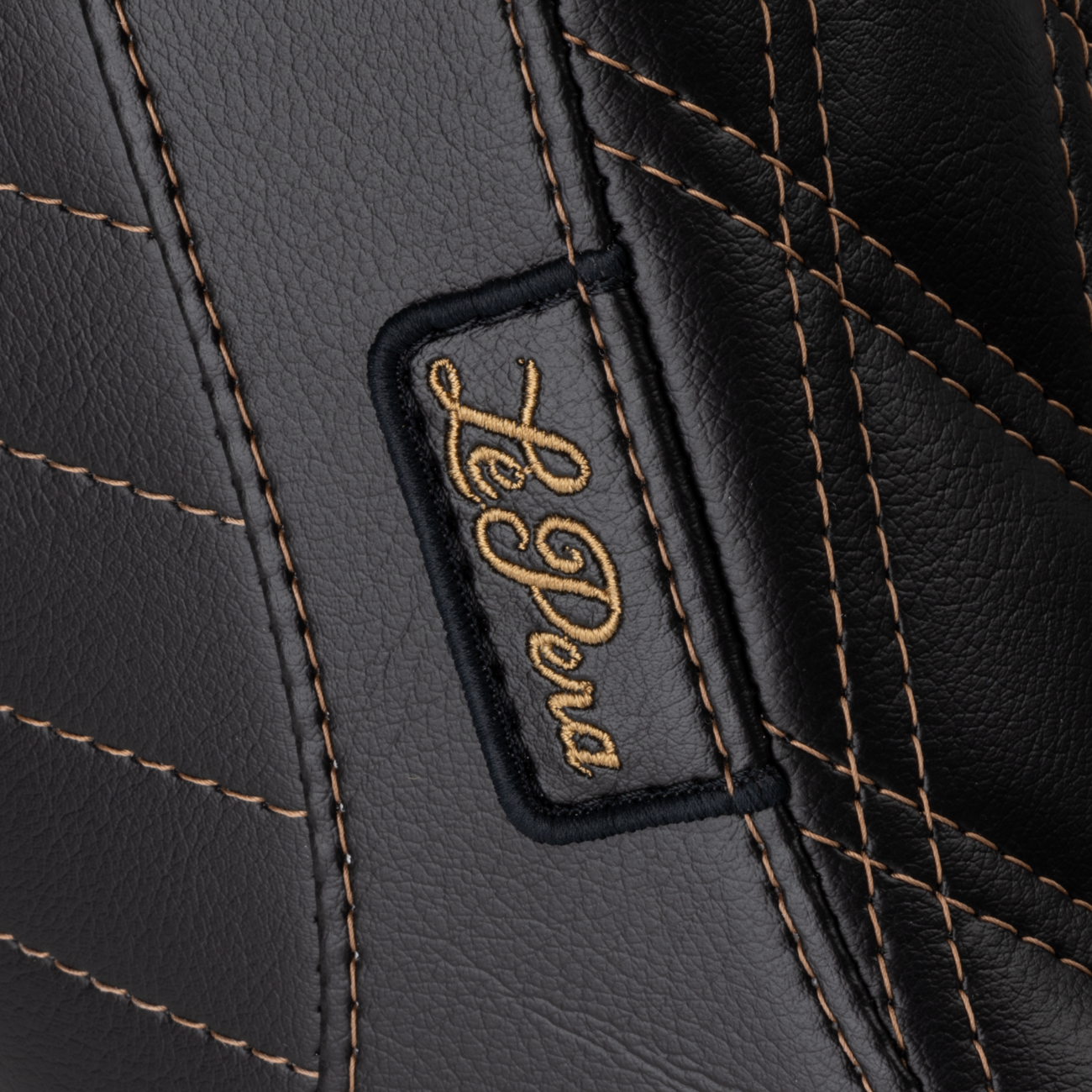 LE PERA Tailwhip Up Front Seat - Double Diamond w/ Chestnut Thread - Black - FLSB/FXLR '18-'24 LYRU-580DD-CHET — image 2