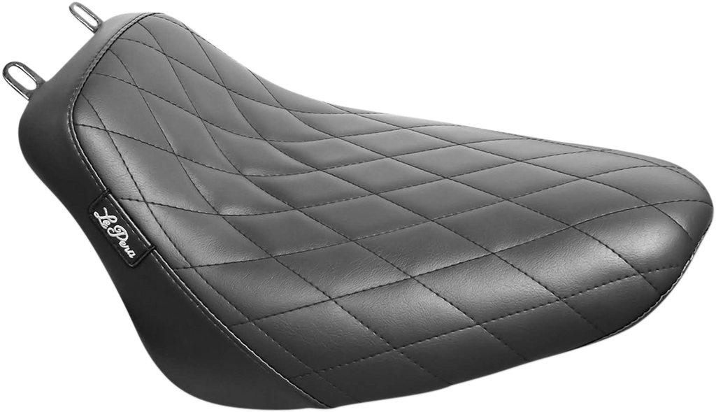 LE PERA Bare Bones Solo Seat - Diamond Stitch - Black - Softail '18-'23 LYX-007DM — image 1