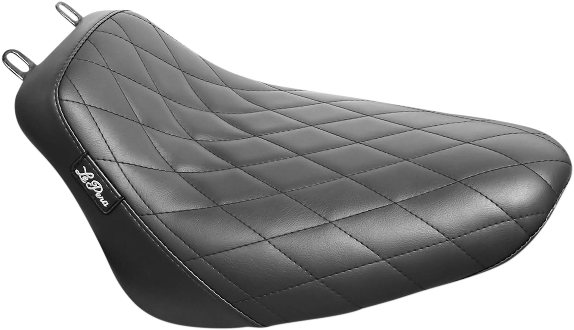 LE PERA Bare Bones Solo Seat - Diamond Stitch - Black - Softail '18-'23 LYX-007DM — image 1
