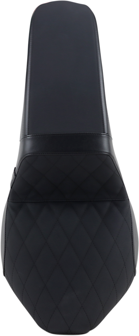 LE PERA Kickflip Seat - Diamond w/ Gripp Tape - Black - Softail '18-'23 LYX-590DMGP — image 4