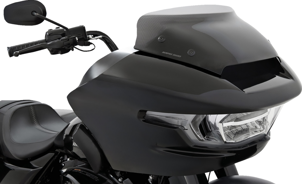MEMPHIS SHADES Spoiler Windshield - 2" - Black Smoke Dot Matrix - FLTR MEP88012 — image 1