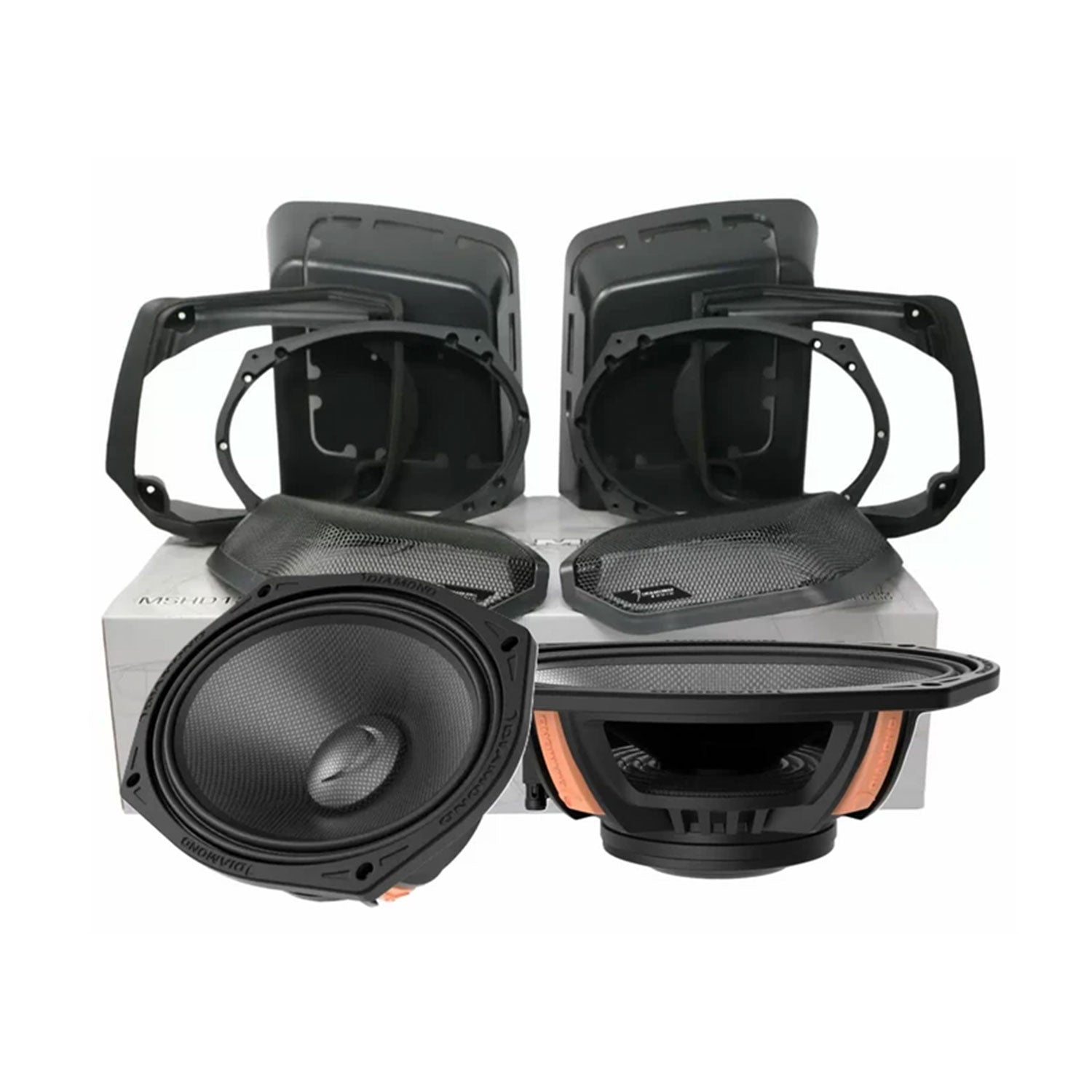 Diamond Audio MS694NEOLK13 1998-2013 Harley Davidson® Cut-In Lid Kit with MS69NEO (4Ω) — image 1