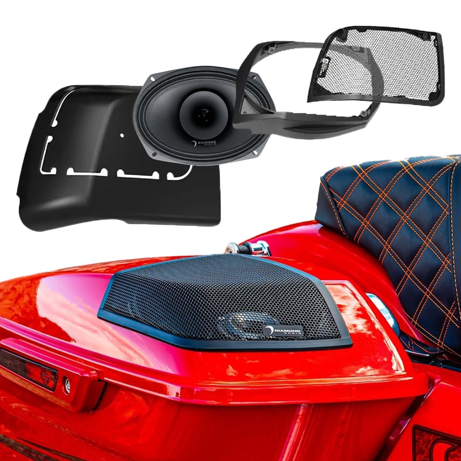 Diamond Audio MSMP692LK 2014-2023 Harley Davidson® Cut In Lid Kit with MP692 (2Ω) Speakers — image 1