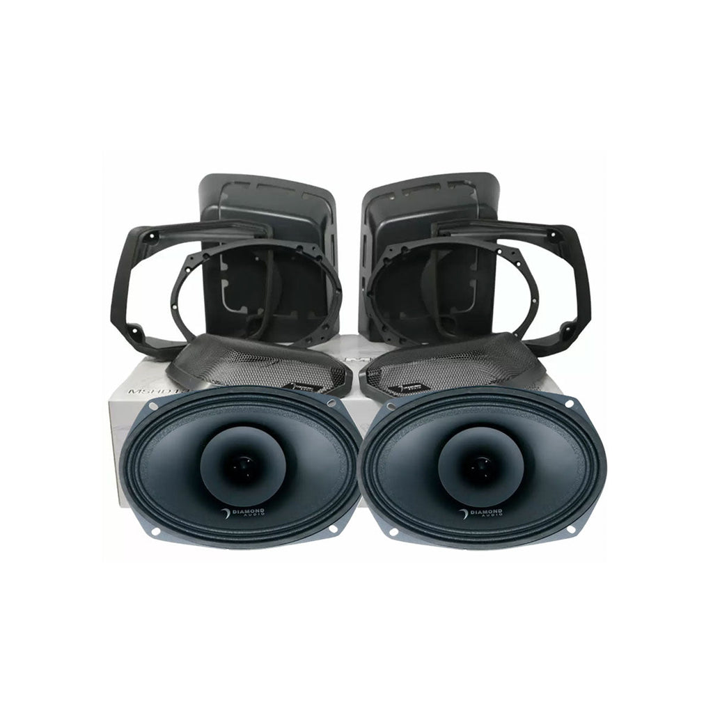 Diamond Audio MSMP692LK13 1998-2013 Harley Davidson® Cut-In Lid Kit with MP692 Speakers (2Ω) — image 1