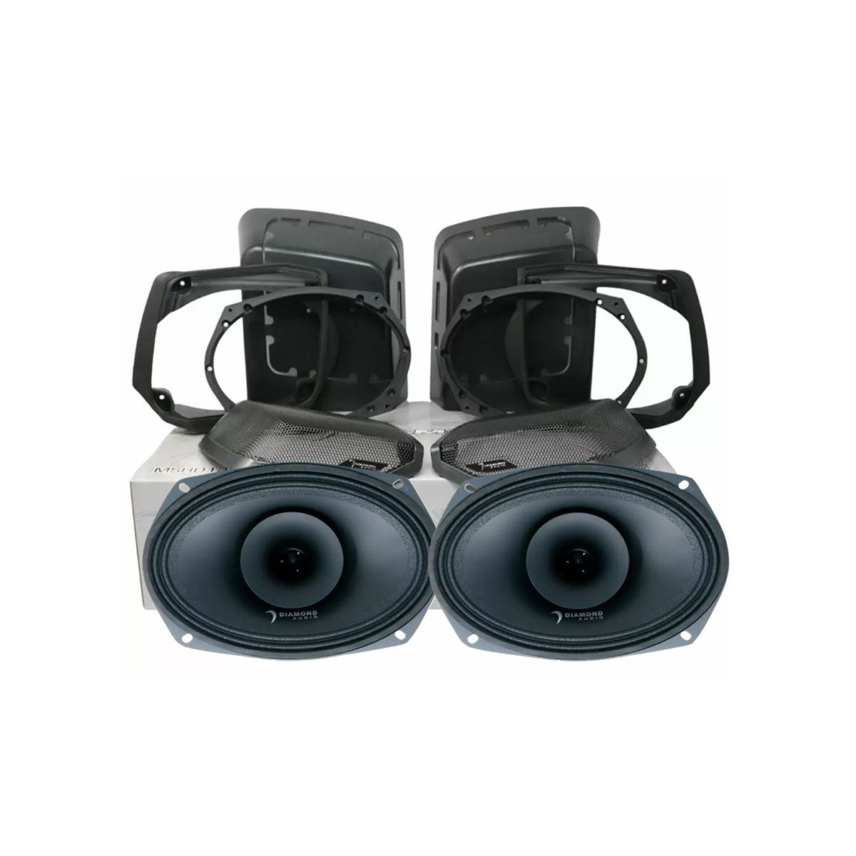 Diamond Audio MSMP692LK13 1998-2013 Harley Davidson® Cut-In Lid Kit with MP692 Speakers (2Ω) — image 1