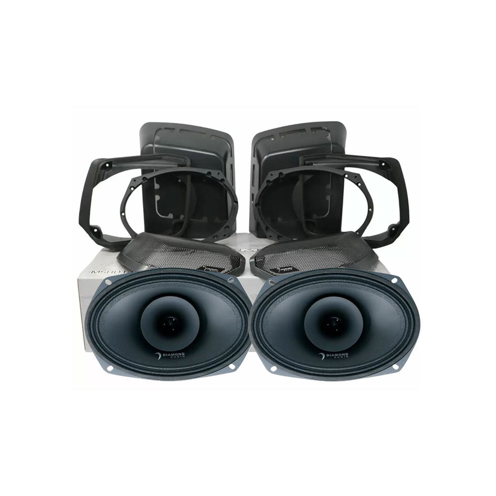 Diamond Audio MSMP694LK13 1998-2013 Harley Davidson® Cut-In Lid Kit with MP694 Speakers (4Ω) — image 1