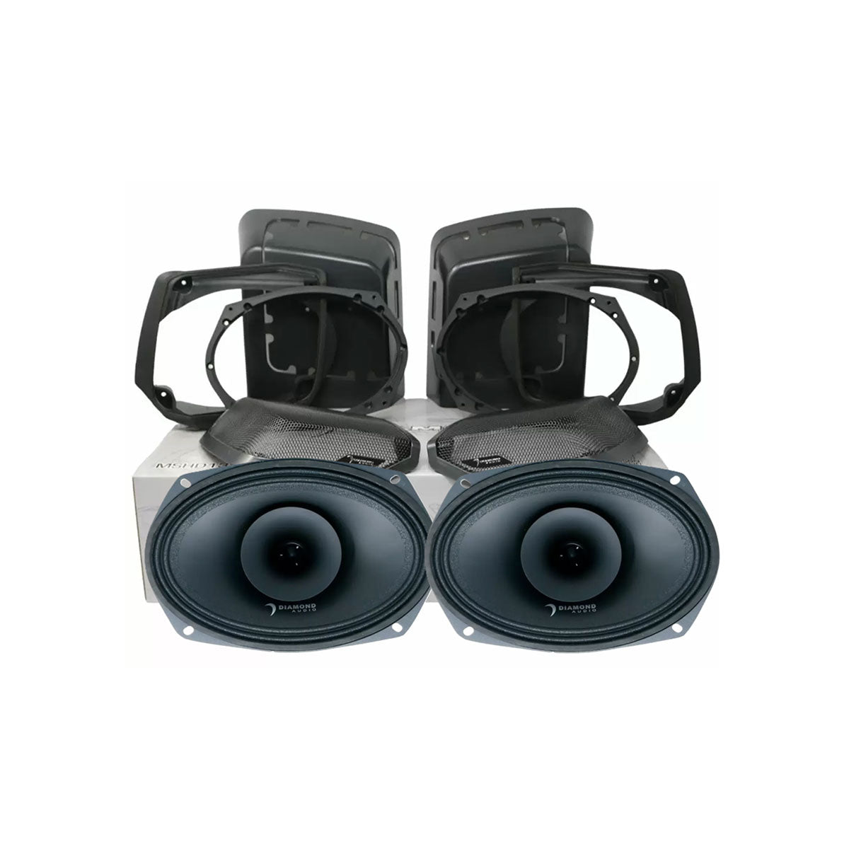 Diamond Audio MSMP694LK13 1998-2013 Harley Davidson® Cut-In Lid Kit with MP694 Speakers (4Ω) — image 1