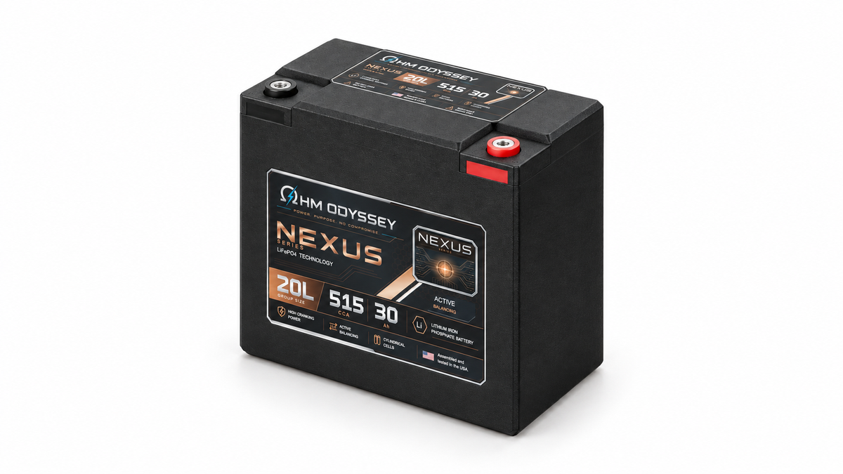 Ohm Odyssey Nexus 20L battery — front right product view