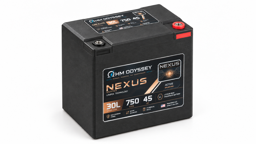 Ohm Odyssey Nexus 30L battery — front left product view