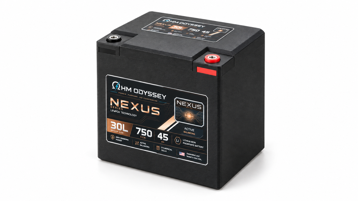 Ohm Odyssey Nexus 30L battery — front right product view
