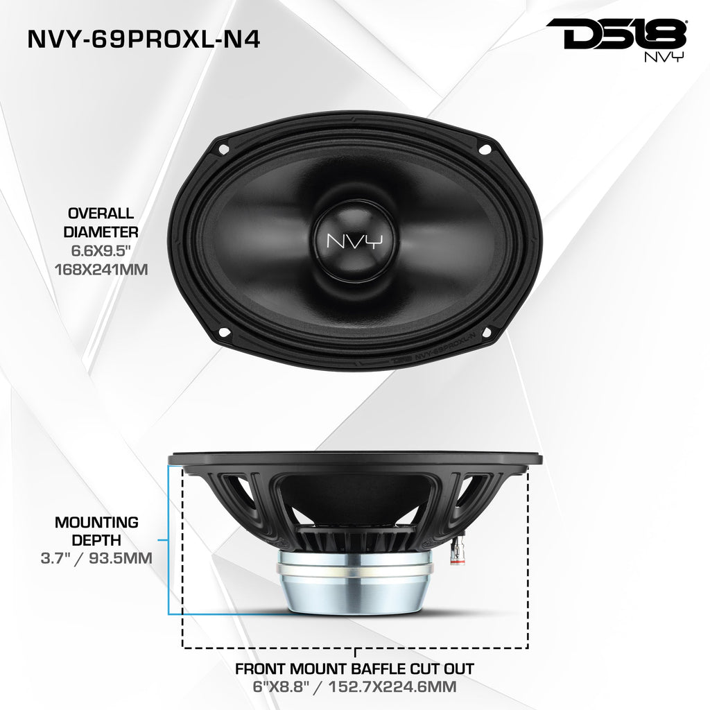 DS18 NVY-69PROXL-N4 6x9” Neodymium Midrange Loudspeaker | 400W 4-Ohm — image 8