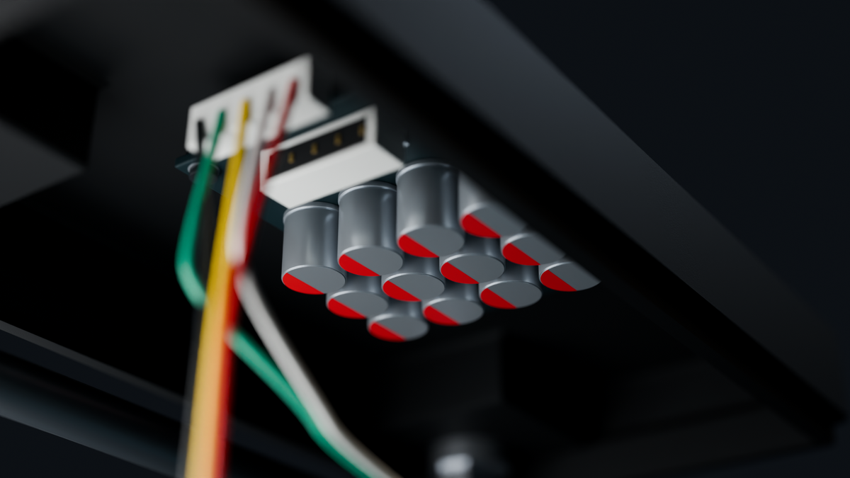 Ohm Odyssey Nexus 20L — lid-mounted active balancer detail — assembly visualization