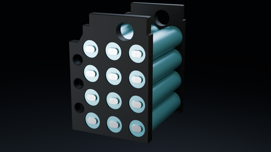 Ohm Odyssey Nexus 30L — cell holders — assembly visualization