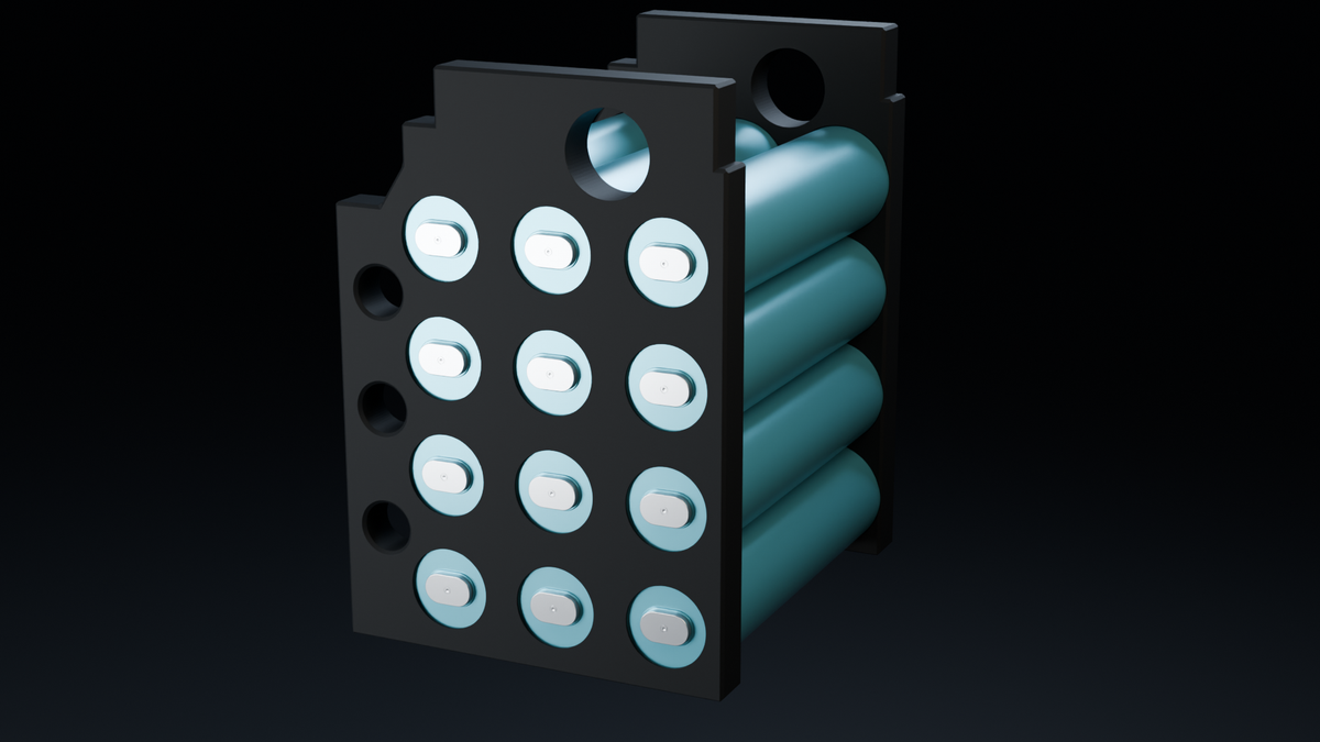 Ohm Odyssey Nexus 30L — cell holders — assembly visualization