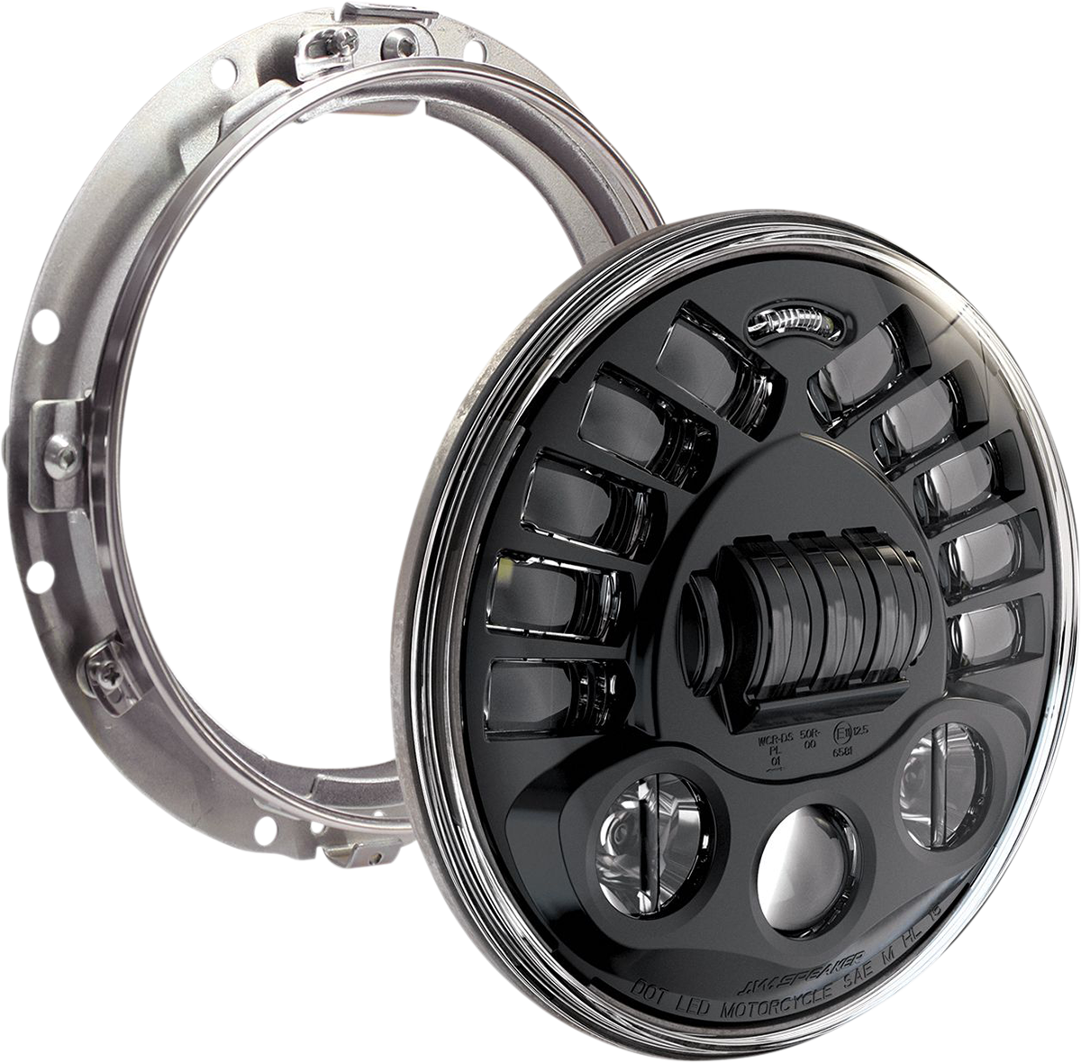CUSTOM DYNAMICS Adaptive Headlight with Mount - 7" - Black PB-7A-13-B — image 1