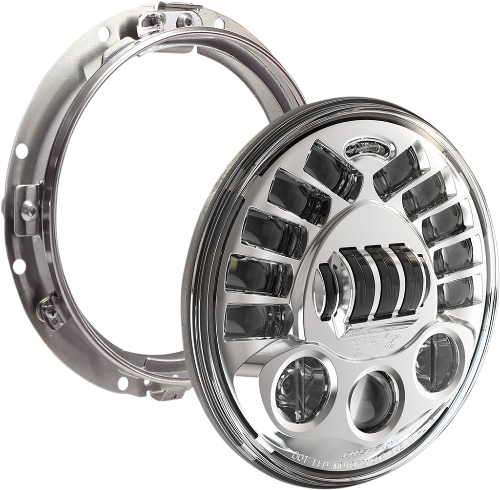 CUSTOM DYNAMICS Adaptive Headlight with Mount - 7" - Chrome PB-7A-13-C — image 1