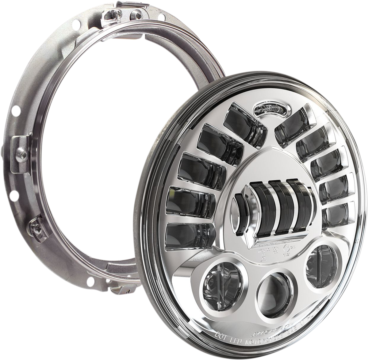 CUSTOM DYNAMICS Adaptive Headlight with Mount - 7" - Chrome PB-7A-13-C — image 1