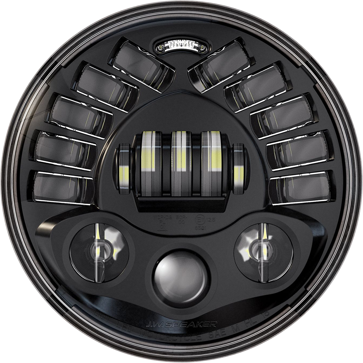 CUSTOM DYNAMICS Adaptive Headlight with Adapter - 7" - Black PB-7A-14-B — image 1