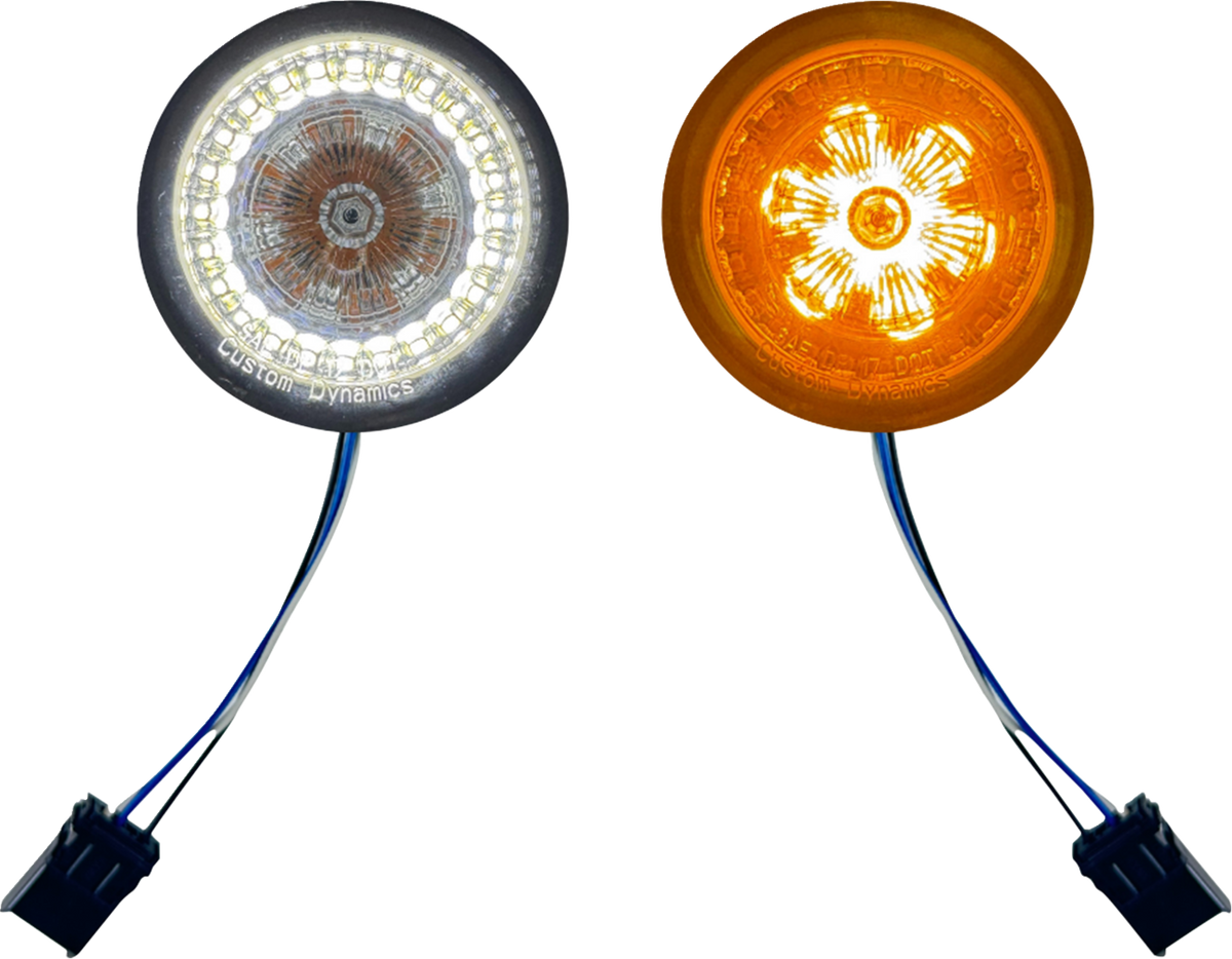 CUSTOM DYNAMICS ProBeam® Front Turn Signal Inserts - LED - Smoke Lens PB-AW-25JAE-S — image 1