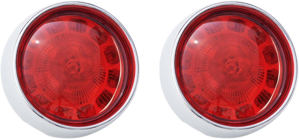 CUSTOM DYNAMICS Bullet Turn Signal - 1156 - Chrome - Red Lens PB-BB-R-1156CR — image 1