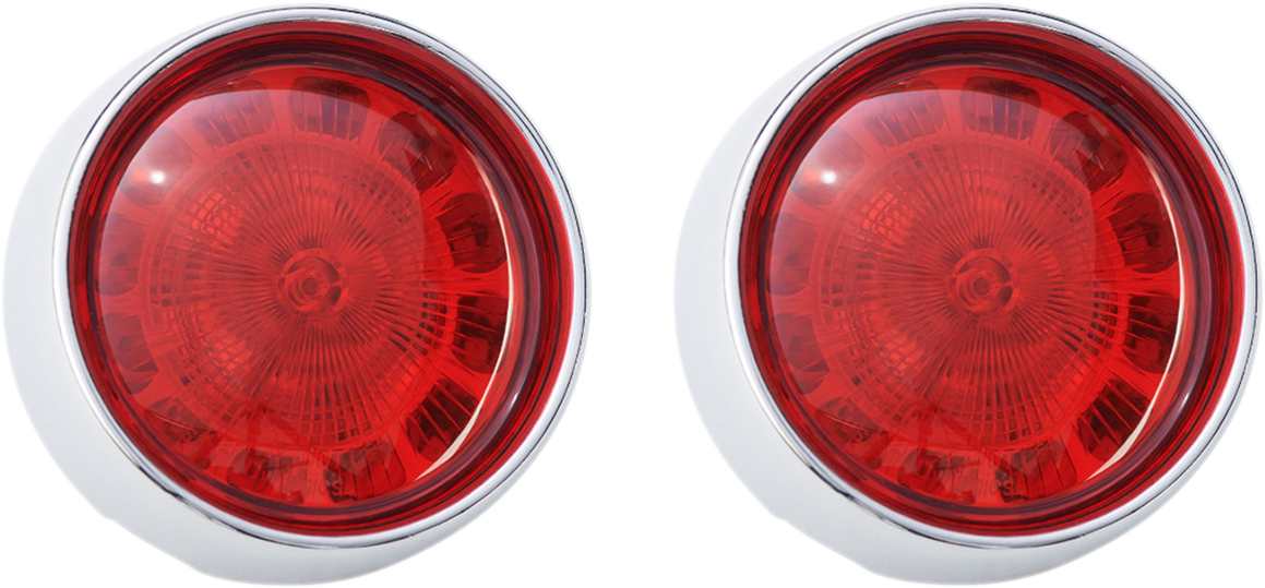 CUSTOM DYNAMICS Bullet Turn Signal - 1156 - Chrome - Red Lens PB-BB-R-1156CR — image 1