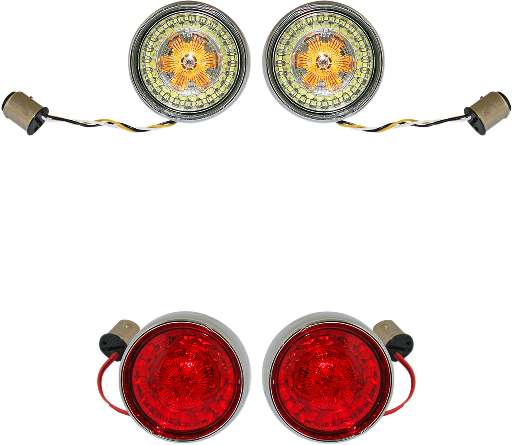 CUSTOM DYNAMICS Full Bullet Turn Signal Conversion Kit - Chrome PB-BCM-BB-C — image 1