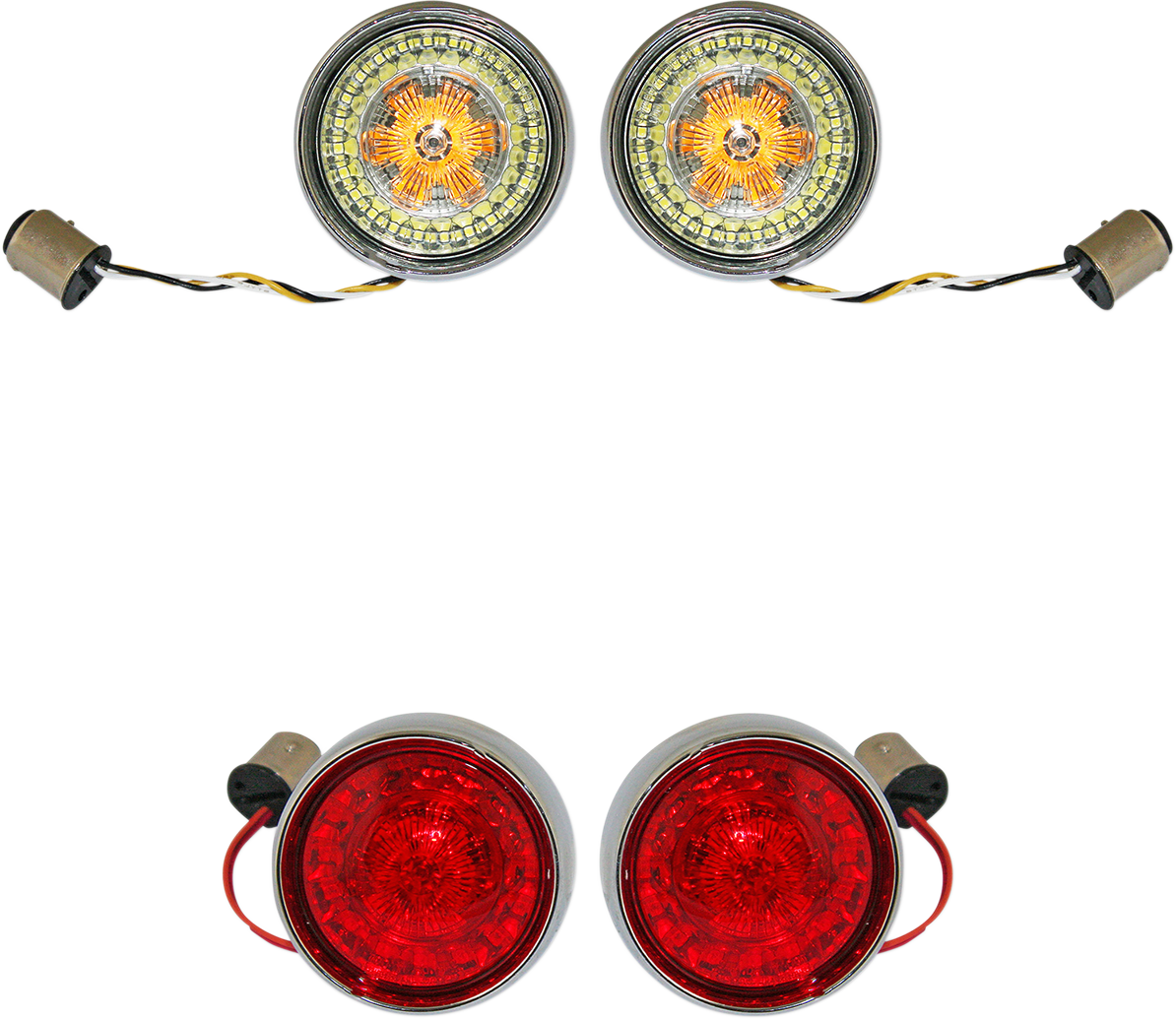 CUSTOM DYNAMICS Full Bullet Turn Signal Conversion Kit - Chrome PB-BCM-BB-C — image 1