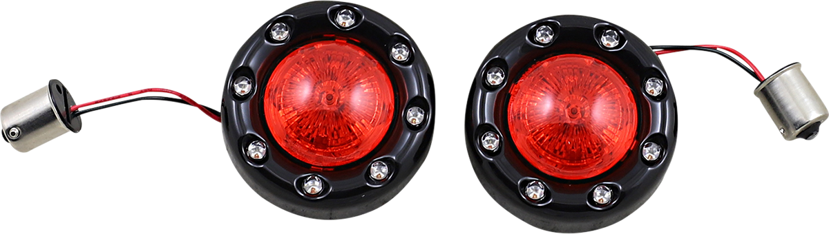 CUSTOM DYNAMICS Bullet Turn Signal 1156 - Black - Red Lens PB-BR-RR 56-BR — image 1