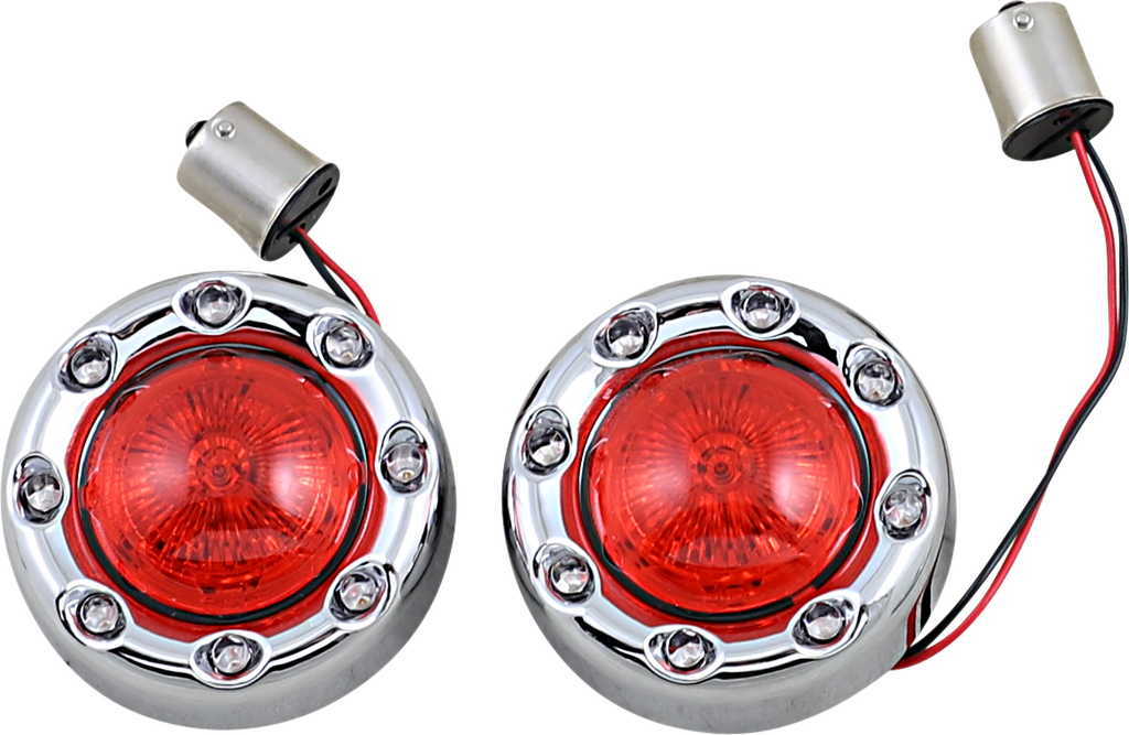 CUSTOM DYNAMICS Bullet Turn Signal 1156 - Black - Red Lens PB-BR-RR 56-BR — image 2