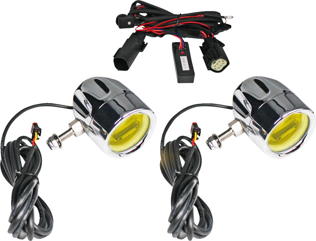 CUSTOM DYNAMICS Fog Light - Chrome - Yellow Lens PB-FOG-BCM-YC — image 1