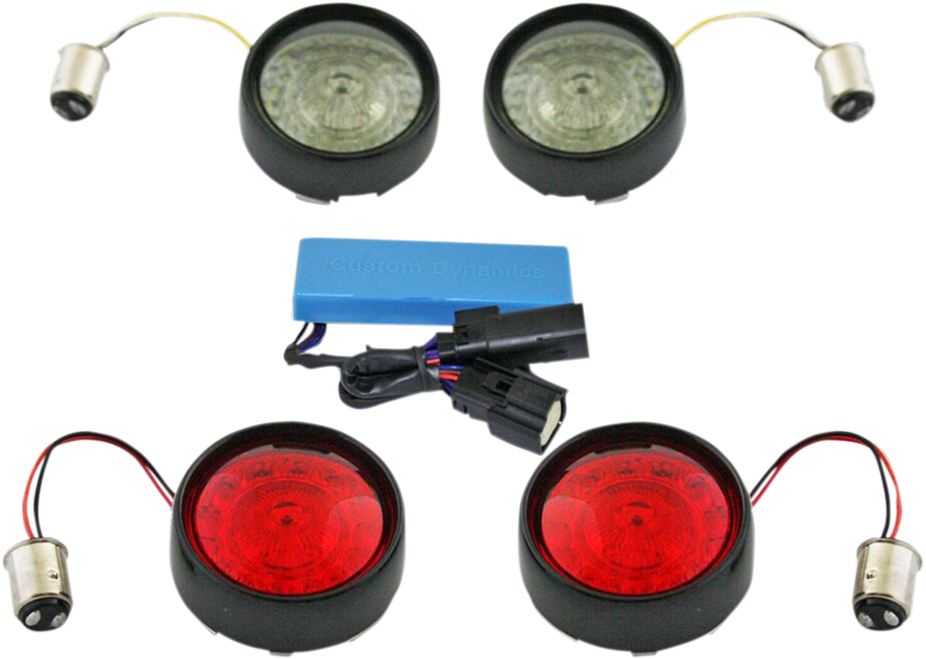 CUSTOM DYNAMICS Full Bullet Turn Signal Conversion Kit - Black PB-SS-BB-B — image 1