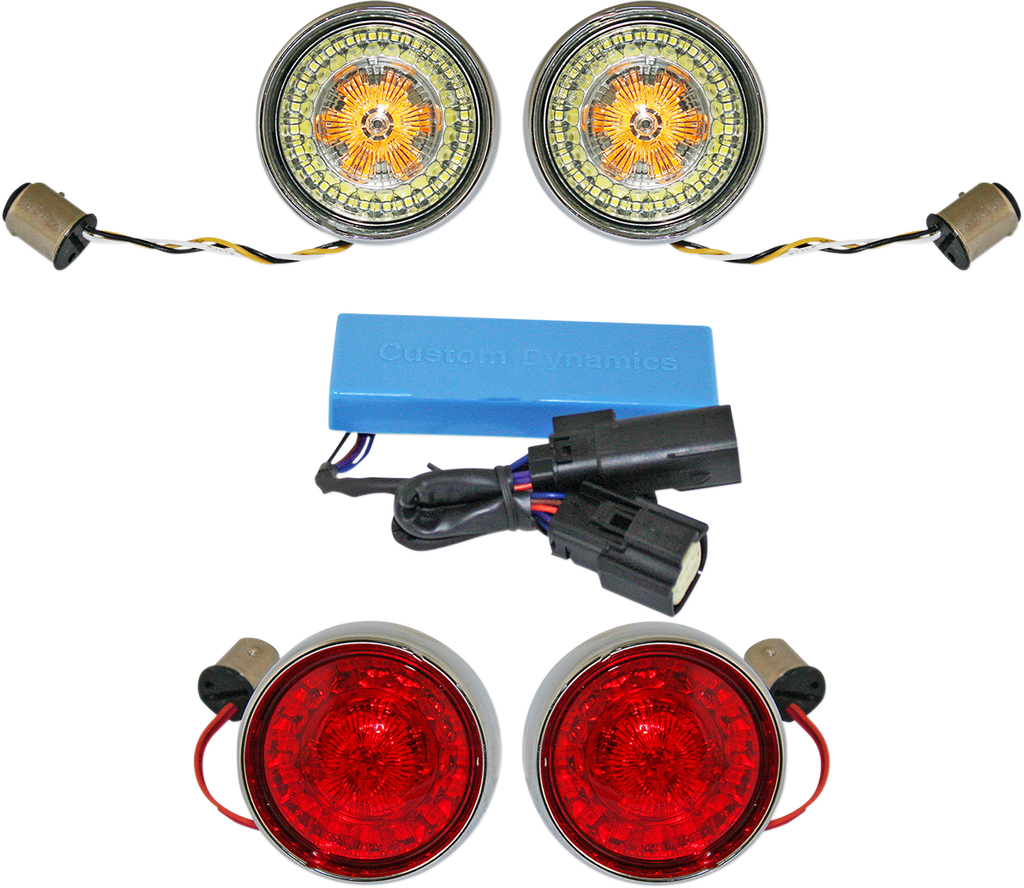 CUSTOM DYNAMICS Full Bullet Turn Signal Conversion Kit - Black PB-SS-BB-B — image 2