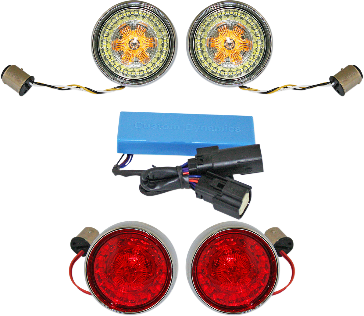 CUSTOM DYNAMICS Full Bullet Turn Signal Conversion Kit - Chrome PB-SS-BB-C — image 1