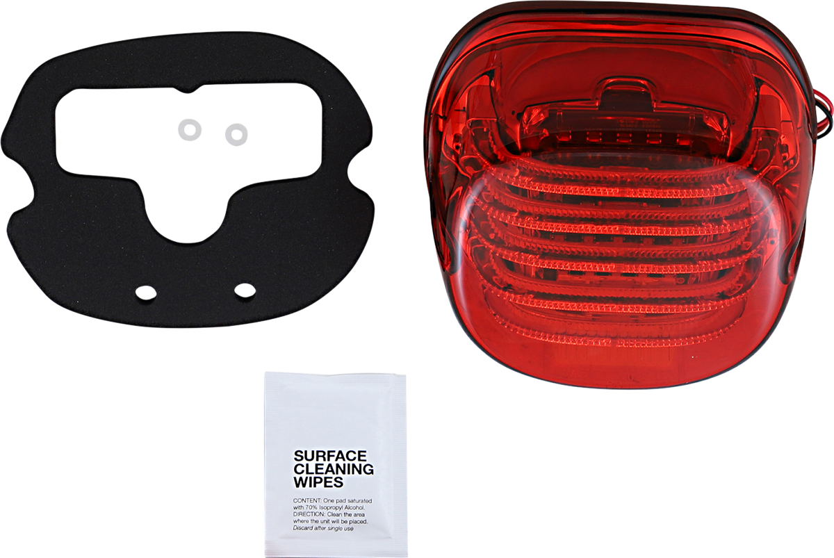 CUSTOM DYNAMICS Taillight - with Bottom License Plate Illumination Window - Red PB-TL-LPBW-R — image 1
