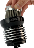 PC RACING Flo® "Spin-On" Oil Filter - Black with Cooling Fins PCS1BC — image 1